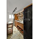 Trilho Eletrificado 1m + 4 Spot Led 7w 3000k Bivolt Preto