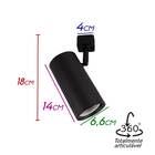 Trilho Eletrificado 1m + 5 Spot Preto + 5 Led Branco Frio Par