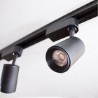 Trilho Eletrificado 1m + 5 Spots 7w 4000k Bivolt Preto St495