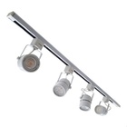 Trilho Eletrificado 1m Branco + 4 Spots Gu10 Branco Quente C/