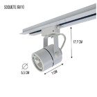 Trilho Eletrificado 2 Metros + 6 Spots Alumínio Branco Gu10 +