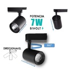 Trilho Eletrificado 2 Metros Com 6 Spot Led Preto 7w 6500k