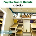 Trilho Eletrificado 2 Metros Com 6 Spots Led Branco 7w 3000k