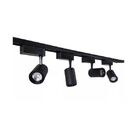 Trilho Eletrificado 2m + 4 Spot Led 7w 3000k Bivolt Preto