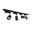 Trilho Eletrificado 2m + 4 Spot Led 7w 6000k Bivolt Preto