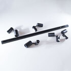 Trilho Eletrificado 2m + 5 Spots 7w 3000k Bivolt Preto St495