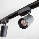 Trilho Eletrificado 2m + 5 Spots 7w 6000k Bivolt Preto St495