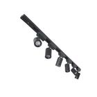 Trilho Eletrificado 2m + 6 Spot Led 7w 6000k Bivolt Preto