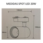 Trilho Eletrificado 2m + 8 Spot Led 20w 3000k Bivolt Preto