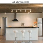 Trilho Eletrificado 2m + 8 Spot Led 7w 4000k Bivolt Branco