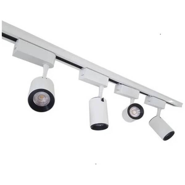 Trilho Eletrificado 2m + 8 Spot Led 7w 6000k Bivolt Branco