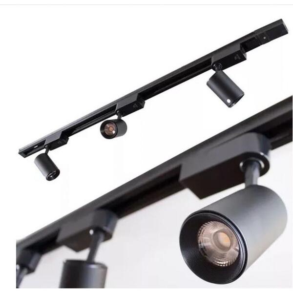 Trilho Eletrificado 3m E 3 Spot Led 10w 3000k Bivolt Preto