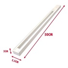 Trilho Eletrificado Branco 50 Cm + 2 Spots Led 10w Branco Que