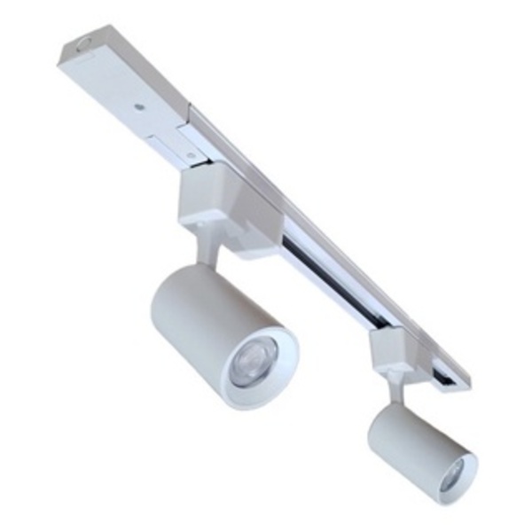 Trilho Eletrificado Branco 50 Cm + 2 Spots Led 10w Branco Que