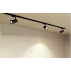 Trilho Eletrificado Preto 1m + 4 Spots 10w 3000k Bivolt