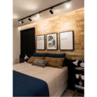 Trilho Eletrificado Preto 1m + 4 Spots 10w 3000k Bivolt