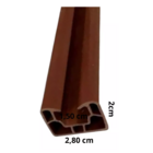 Trilho Guia Porta Sanfonada De Pvc Bcf 60 Cm Imbuia Marrom
