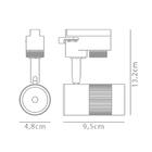 Trilho Led 30w 4000k Preto Morno Bivolt Ip20 Preto Opus - Pro