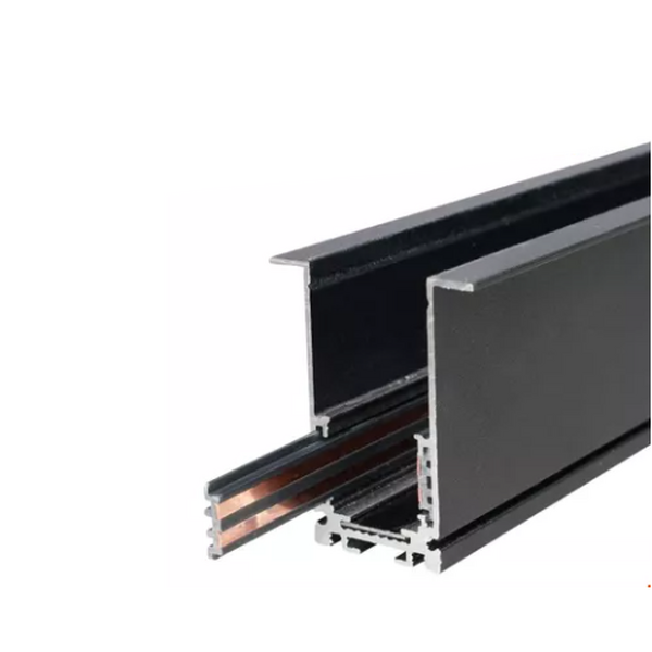 Trilho Magnético de Alumínio Embutir 1 Metro com Presilhas