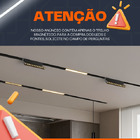 Trilho Magnético de Alumínio Embutir 1 Metro com Presilhas