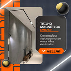 Trilho Magnético de Embutir 1,5 Metros com Presilhas – Cor Pr