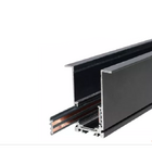 Trilho Magnético de Embutir 1m com Presilhas – Cor Preta