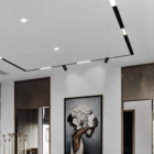 Trilho Magnético de Embutir Gaya Mag Preto 1m