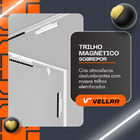 Trilho Magnético Eletrificado Aluminio Branco Sobrepor 1 Metro