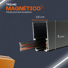 Trilho Magnético Eletrificado Sobrepor 1,5 Metros Alumínio Pr