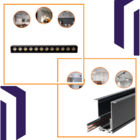 Trilho Magnético Embutir 1 Metro C/ Presilhas + 2 Pontual Fix