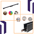 Trilho Magnético Embutir 1 Metro C/ Presilhas + Luminária Dif