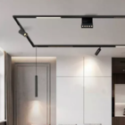 Trilho Magnético Embutir 1 Metro C/ Presilhas + Luminária Dif