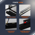 Trilho Magnético Embutir 1m + 3 Spot Direcionável Led 10w Bra