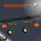 Trilho Magnético Embutir 1m + 3 Spot Direcionável Led 10w Bra