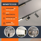 Trilho Magnético Embutir 1m + 3 Spot Direcionável Led 10w Bra