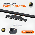 Trilho Magnético Sobrepor 1 Metro + 2 Pontual Fixa 12w + Font