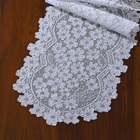 Trilho Mesa Renda Interlar Dogwood Branco 35cm X 135cm