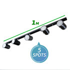 Trilho p/ Lâmpada PAR 20 com 5 SPOTS PRETO st959