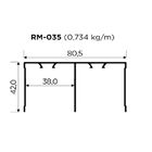 Trilho Rm 035 Com 3 Metros