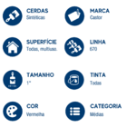 Trincha 1" Seda Plus  Cerdas Sintéticas - Série 670 - Castor