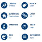 Trincha Dupla 1" Cerdas Sintéticas Série 870 - Castor