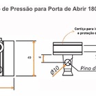 Trinco De Pressão Para Porta De Vidro 8 A 10mm Cromado