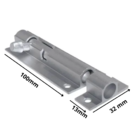 Trinco Fecho Ferrolho 4 Pol 100mm Porta Portao Aluminio Fosco