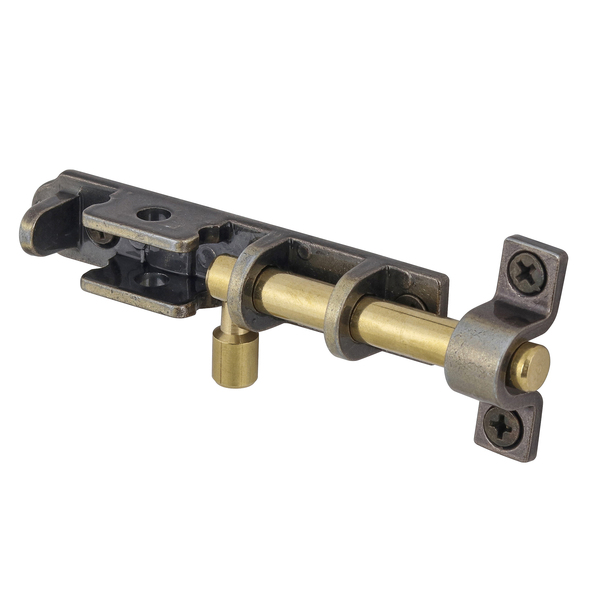 Trinco Ferrolho Redondo Latão Oxidado 90xcm 1 peça