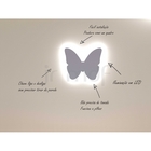 Trio Borboleta Luminosas Decorativas Parede Branco Frio