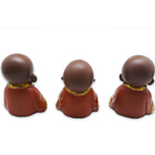 Trio Buda Da Felicidade Prosperidade E Paz Marrom 7cm