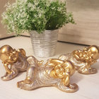 Trio De Buda Alegria Cego Surdo Mudo Buda Estatueta 9 Cm