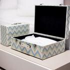 Trio De Malas Organizadoras Decorativas Maleta Vintage Chevro