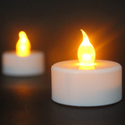 Trio De Mini Vela Led Decorativa 3pçs Amarelo Decoração Festas