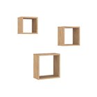 Trio De Nichos Em Mdp 30x30x15cm Mel